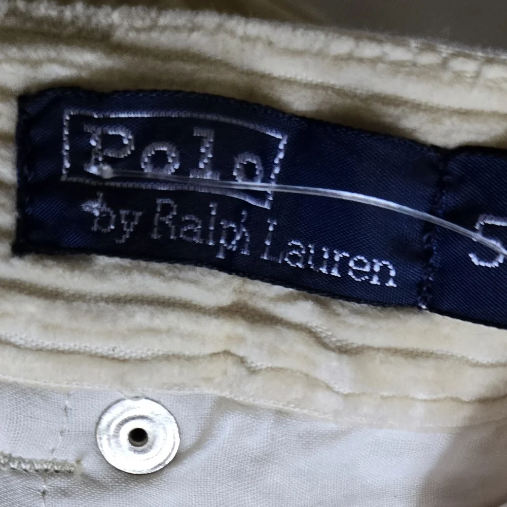 Polo Ralph Lauren Boys Vintage 90's Beige Corduroy Shorts NWT Blue Label Size 5